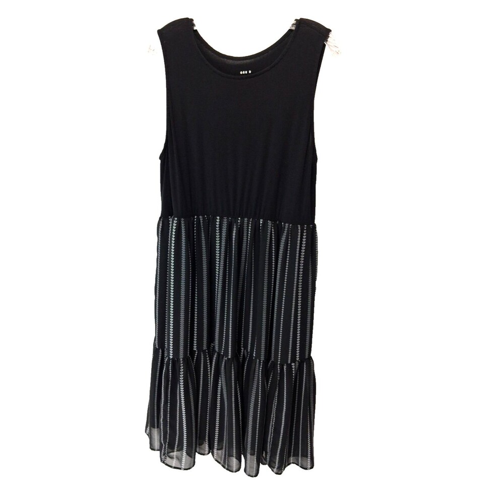 Torrid Women's Summer Soft Knits Shirred Black Tank Ruffled Maxi Dress Size 2